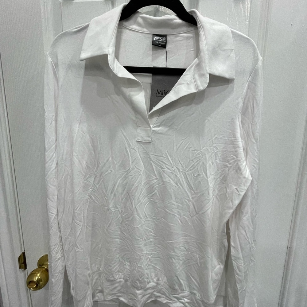 Miik Arianna White Long Sleeve Top